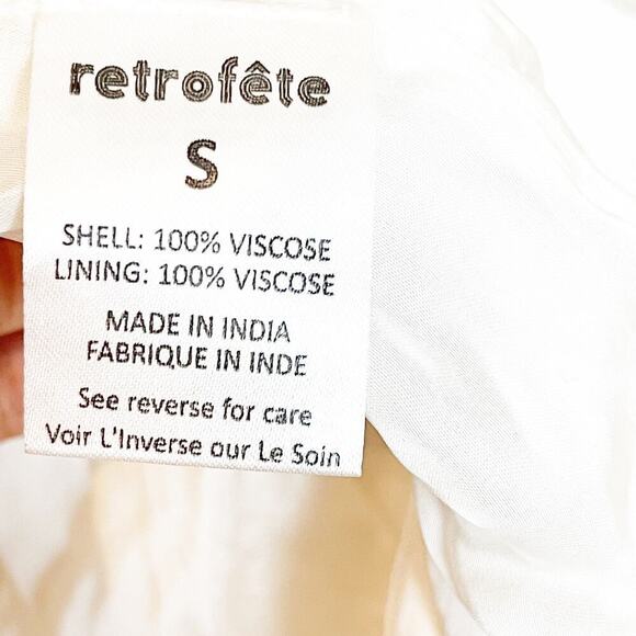 Retrofete Embellished Sequins Gabrielle Wrap Dress White Women's Size S NWT - Picture 9 of 12